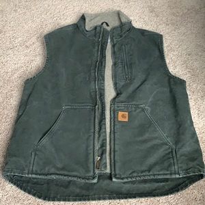 Carhartt Men's Duck Mock Neck Sherpa-Lined Vest